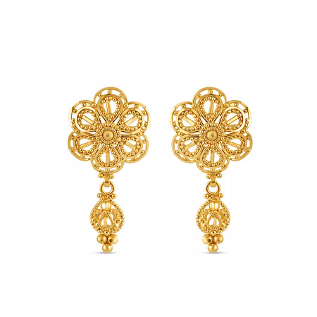 22ct Gold Drop Earring For Ladies | Filigree Collections 22ct Gold Drop Earring For Ladies | Filigree Collections