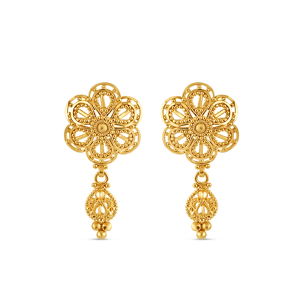 Bayanlar İçin 22 Ayar Altın Damla Küpe | Telkari Koleksiyonları Bayanlar İçin 22 Ayar Altın Damla Küpe | Telkari Koleksiyonları