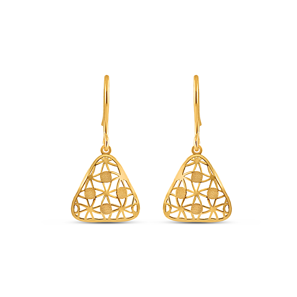 حلق بخطاف متدلي من الذهب عيار 22 قيراط للسيدات حلق بخطاف متدلي من الذهب عيار 22 قيراط للسيدات