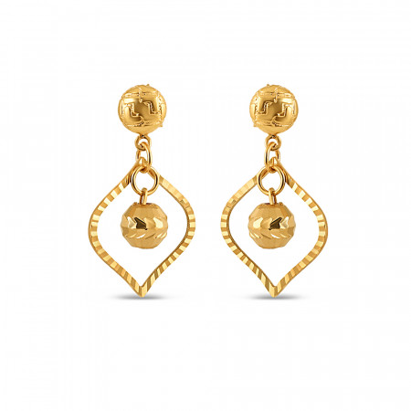 22ct Gold Drop Earring For Ladies