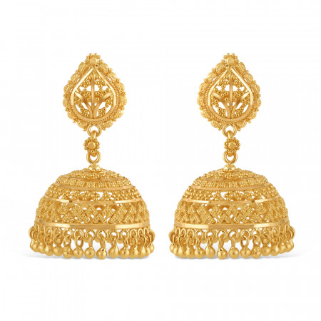 22ct Gold Jhumkha Earrings | Jali Filigree Collection 22ct Gold Jhumkha Earrings | Jali Filigree Collection