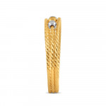 22ct Gold Hübscher Ring | Größe O | Rhodium Finish