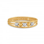 22ct Gold Hübscher Ring | Größe O | Rhodium Finish