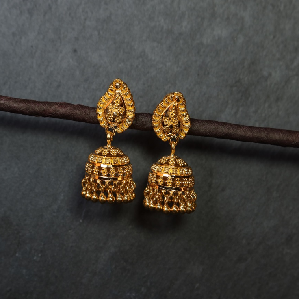 22 Ayar Altın Büyüleyici Jhumkha Küpe | Jali Filigree Koleksiyonu 22 Ayar Altın Büyüleyici Jhumkha Küpe | Jali Filigree Koleksiyonu