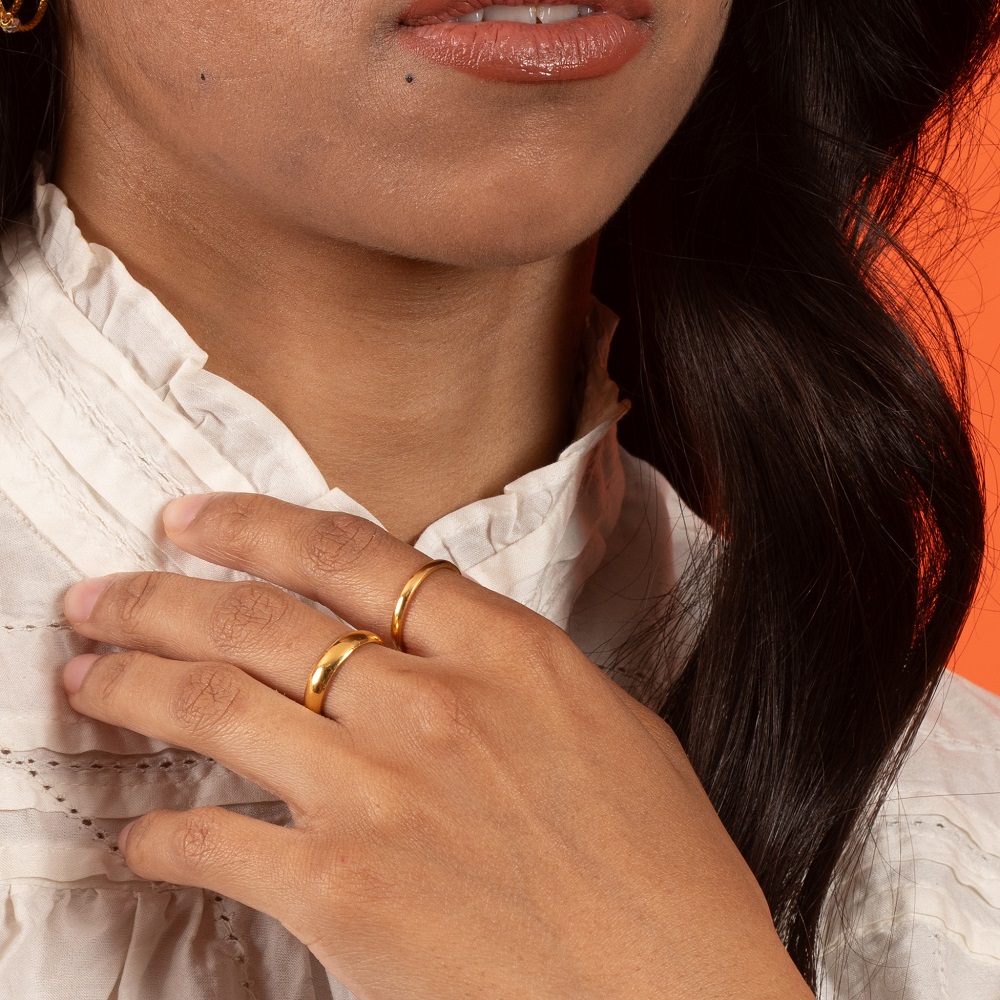 22ct Gold Hochzeit Band für Damen | Größe L | 2.8mm