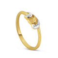 22ct Gold Pretty Ladies Ring | Size N | Rhodium Finish