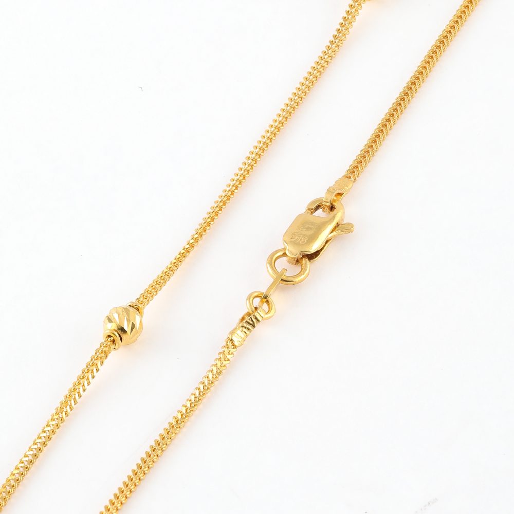 22ct Gold Beaded Choker Chain | 18 Inches