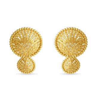 22ct Gold Stud Droppers | Jali Filigree Collection 22ct Gold Stud Droppers | Jali Filigree Collection