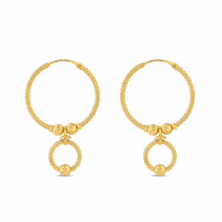 22ct Gold Fancy Hoop Earrings 22ct Gold Fancy Hoop Earrings