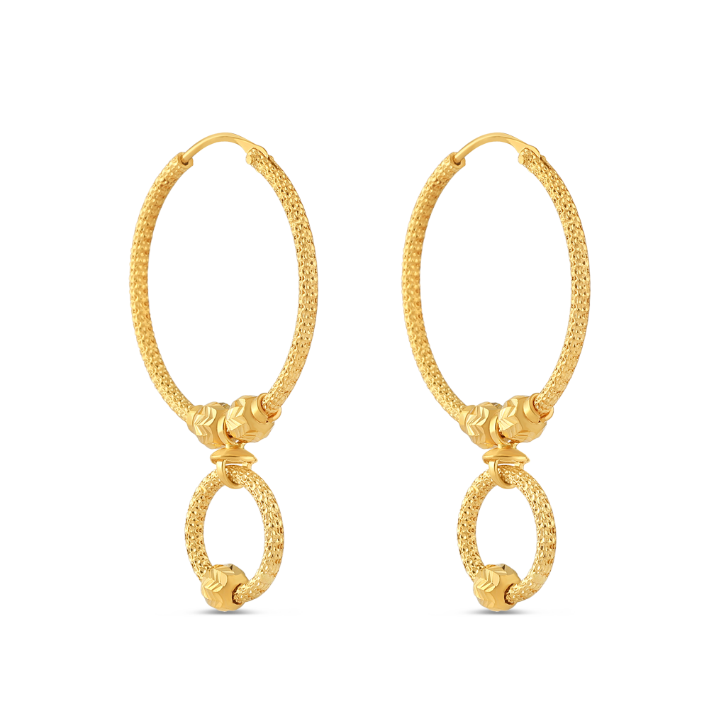 22 Ayar Altın Fantezi Halka Küpe 22 Ayar Altın Fantezi Halka Küpe