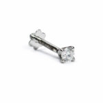 18ct White Gold 0.08ct Diamond Nose Stud with Screw 18ct White Gold 0.08ct Diamond Nose Stud with Screw