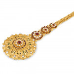 تكة الزفاف الهندية من الذهب الهندي عيار 22 قيراط | 6 بوصة | مجموعة جالي فيليجري تكة الزفاف الهندية من الذهب الهندي عيار 22 قيراط | 6 بوصة | مجموعة جالي فيليجري