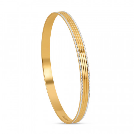 22ct Gold Bangles for Ladies | Size 2.4 | Rhodium Finish 22ct Gold Bangles for Ladies | Size 2.4 | Rhodium Finish