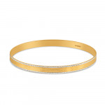 22ct Gold Armreifen für Damen | Größe 2.4 | Rhodium Finish