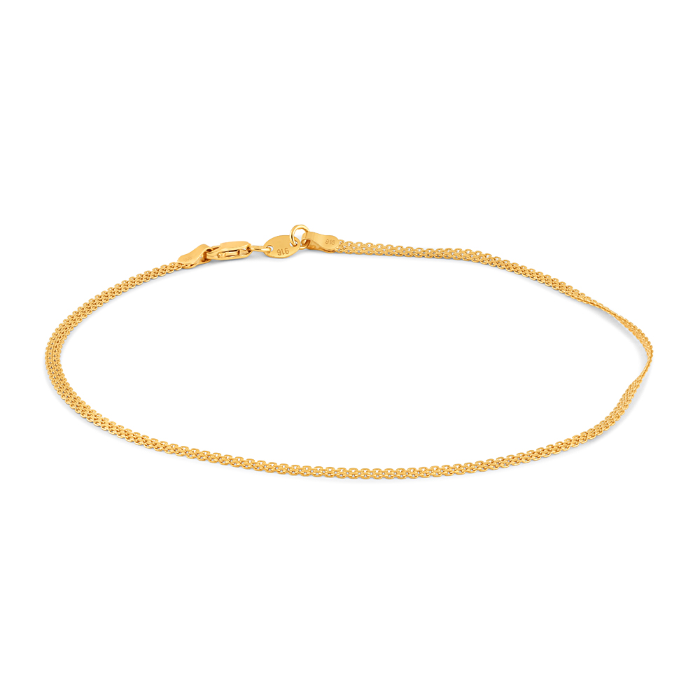 خلخال من الذهب الأصفر عيار 22 قيراط للسيدات | 10 بوصة خلخال من الذهب الأصفر عيار 22 قيراط للسيدات | 10 بوصة