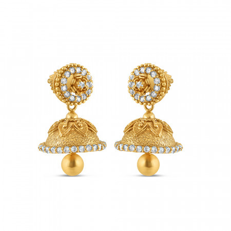 22ct Gold Jhumkha Earring | Heavyweight | Polki Collection 22ct Gold Jhumkha Earring | Heavyweight | Polki Collection