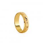 سوار زفاف من الذهب عيار 22 قيراط للسيدات | مقاس K | 4.5 ملم