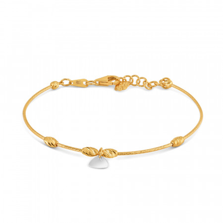 22ct Yellow Gold Bracelets For Ladies | Rhodium Finish