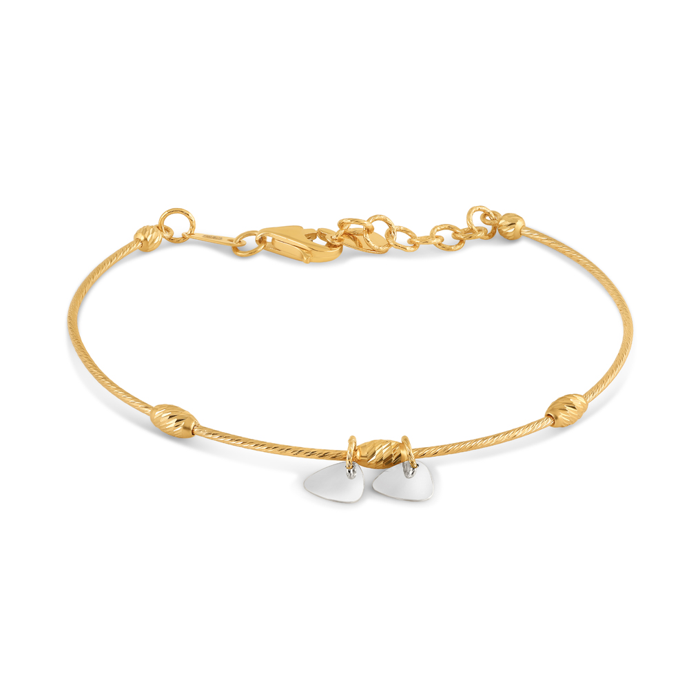 22 Ayar Sarı Altın Tel Bileklik | Rodyum Kaplama 22 Ayar Sarı Altın Tel Bileklik | Rodyum Kaplama