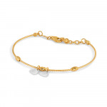 22 Ayar Sarı Altın Tel Bileklik | Rodyum Kaplama 22 Ayar Sarı Altın Tel Bileklik | Rodyum Kaplama