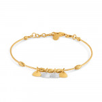 سوار سلك من الذهب الأصفر عيار 22 قيراط | طلاء سلك الروديوم سوار سلك من الذهب الأصفر عيار 22 قيراط | طلاء سلك الروديوم