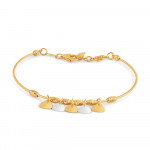 أساور من الذهب الأصفر عيار 22 قيراط | طلاء الروديوم أساور من الذهب الأصفر عيار 22 قيراط | طلاء الروديوم