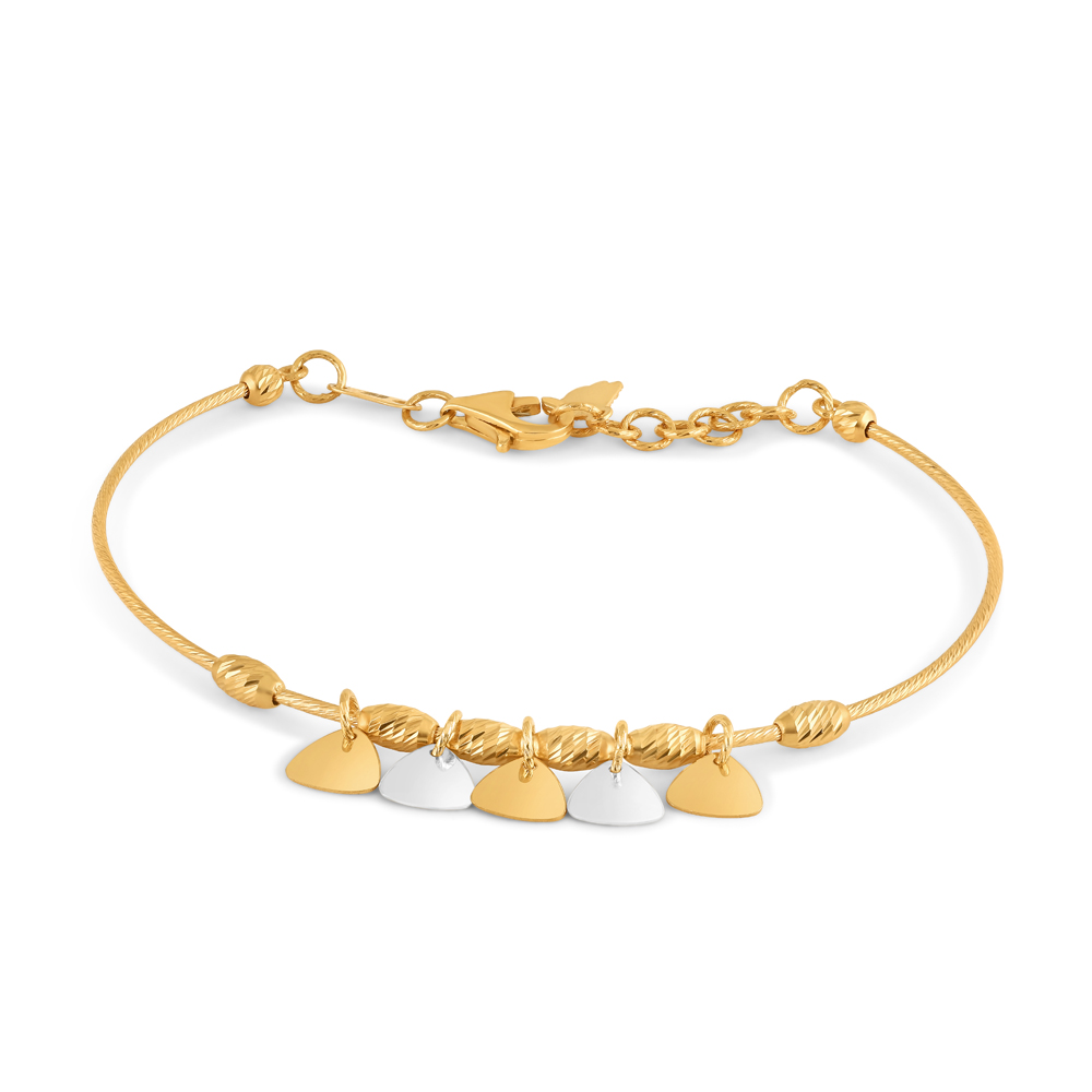 أساور من الذهب الأصفر عيار 22 قيراط | طلاء الروديوم أساور من الذهب الأصفر عيار 22 قيراط | طلاء الروديوم