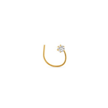 18ct Gold | CZ Nose Pin Stud | 2.1mm Thick 18ct Gold | CZ Nose Pin Stud | 2.1mm Thick