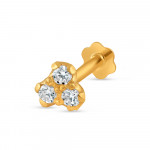 18 Ayar Sarı Altın | CZ Burun İğnesi Saplama | 4,8 mm Çap 18 Ayar Sarı Altın | CZ Burun İğnesi Saplama | 4,8 mm Çap
