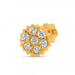 18 Ayar Sarı Altın | CZ Burun İğnesi Saplama | 4,8 mm Çap 18 Ayar Sarı Altın | CZ Burun İğnesi Saplama | 4,8 mm Çap