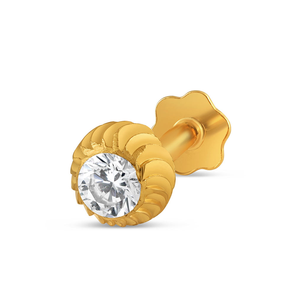 ذهب أصفر عيار 18 قيراط | مسمار دبوس الأنف من الذهب الأصفر عيار 18 قيراط | قطر 4.8 مم ذهب أصفر عيار 18 قيراط | مسمار دبوس الأنف من الذهب الأصفر عيار 18 قيراط | قطر 4.8 مم