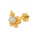 18 Karat Gold | Fancy CZ Nose Pin Stud | 5 mm Durchmesser