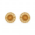 22ct Gold Rosette Floral Stud Earrings
