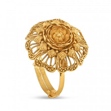 22ct Gold Adjustable Ladies Ring | 18mm 22ct Gold Adjustable Ladies Ring | 18mm