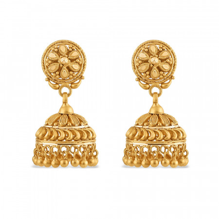 22ct Gold Antique Jhumkha Earring | Rosettes Collection 22ct Gold Antique Jhumkha Earring | Rosettes Collection