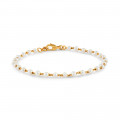 22ct Gold Perlenarmband für Damen | 7 Inches