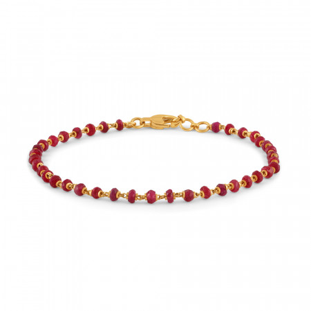 22ct Gold Ruby Bead Bracelet for Ladies | 3.1mm | 7.5 Inches 22ct Gold Ruby Bead Bracelet for Ladies | 3.1mm | 7.5 Inches
