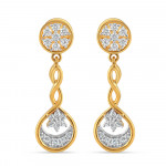 قرط متدلي من الذهب عيار 22 قيراط | مع حجر CZ قرط متدلي من الذهب عيار 22 قيراط | مع حجر CZ