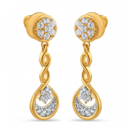 22ct Gold Drop Earring | With CZ Stone 22ct Gold Drop Earring | With CZ Stone