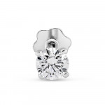 18 Ayar Beyaz Altın 0,12 Ayar Vidalı Pırlanta Burun Saplaması