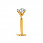 18ct Yellow Gold 0.11ct Diamond Nosepin with Screw For Ladies