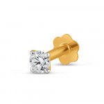 18ct Gelbgold 0.08ct Diamant-Nasennadel mit Schraube