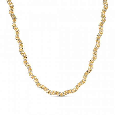 22ct Gold Necklace | Rhodium Finish | 16 Inches 22ct Gold Necklace | Rhodium Finish | 16 Inches