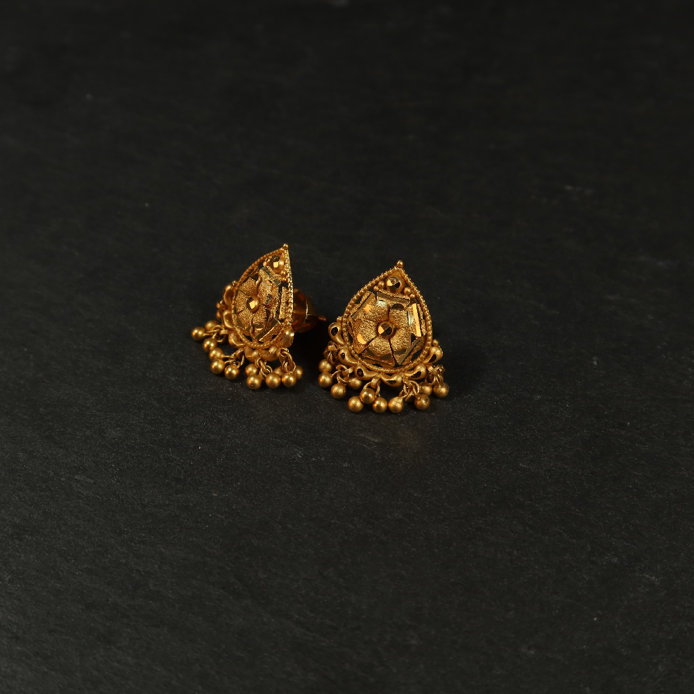 22ct Gold Antique Styled Stud Earring 22ct Gold Antique Styled Stud Earring