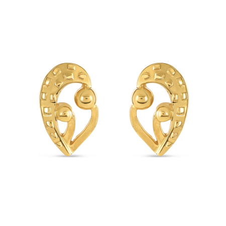 22ct Gold Leaf Stud Earring 22ct Gold Leaf Stud Earring
