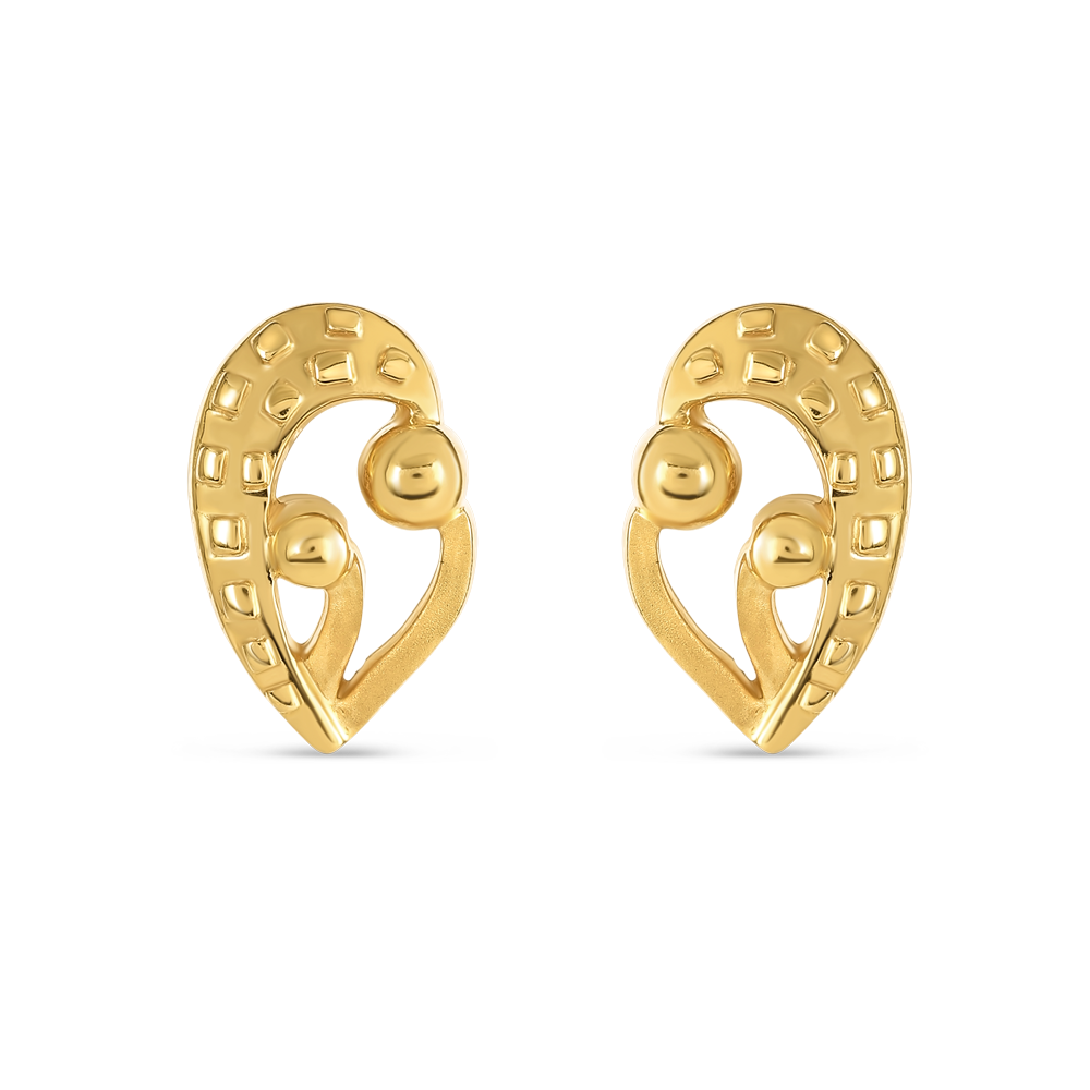 22 Ayar Altın Yaprak Saplama Küpe 22 Ayar Altın Yaprak Saplama Küpe