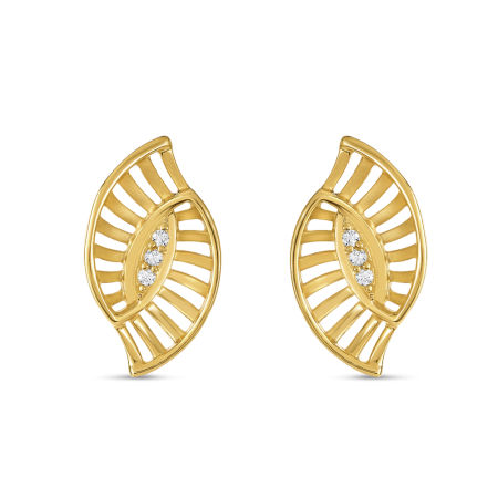 22ct Yellow Gold Leaf Earring 22ct Yellow Gold Leaf Earring