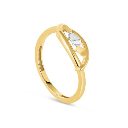 22ct Gold Ring for Ladies | Size K 1/2 | Rhodium Finish
