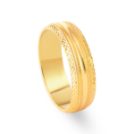 خاتم زفاف من الذهب عيار 22 قيراط للرجال | مقاس P 1/2 خاتم زفاف من الذهب عيار 22 قيراط للرجال | مقاس P 1/2