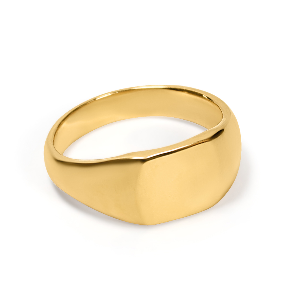 Erkekler için 22 Ayar Altın Signet Yüzük | Kazınabilir Erkekler için 22 Ayar Altın Signet Yüzük | Kazınabilir